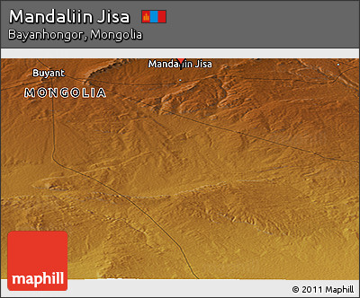Physical Panoramic Map of Mandaliin Jisa
