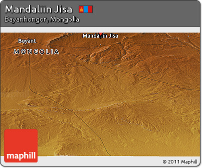 Physical Panoramic Map of Mandaliin Jisa