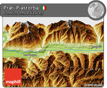 Physical 3D Map of Prati Piastorba