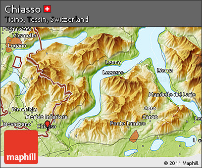 Physical 3D Map of Chiasso