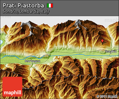 Physical 3D Map of Prati Piastorba