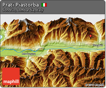 Physical 3D Map of Prati Piastorba