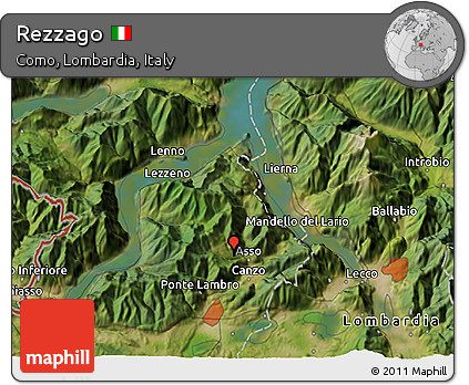 Satellite 3D Map of Rezzago