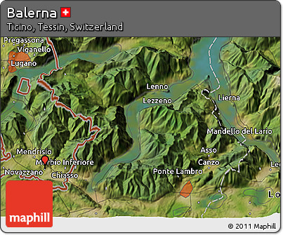 Satellite 3D Map of Balerna