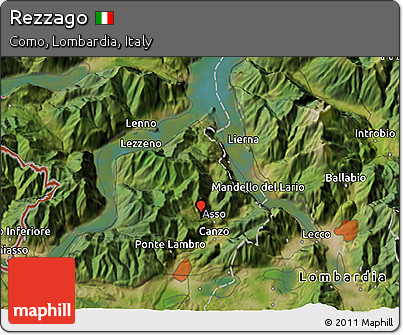 Satellite 3D Map of Rezzago