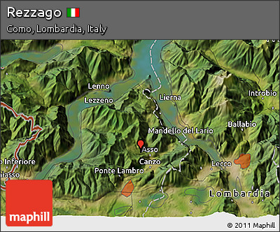 Satellite 3D Map of Rezzago