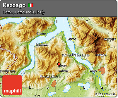 Physical Map of Rezzago