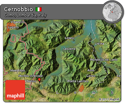 Satellite Map of Cernobbio
