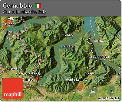 Satellite Map of Cernobbio