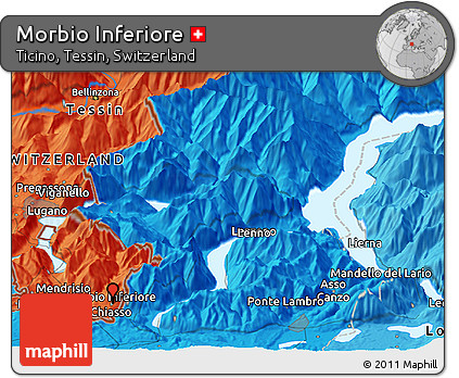 Political Panoramic Map of Morbio Inferiore