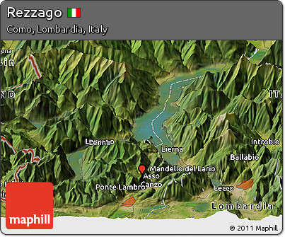 Satellite Panoramic Map of Rezzago
