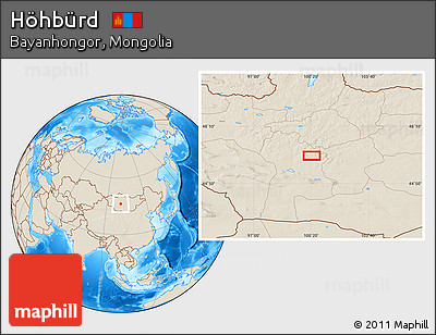 Shaded Relief Location Map of Höhbürd