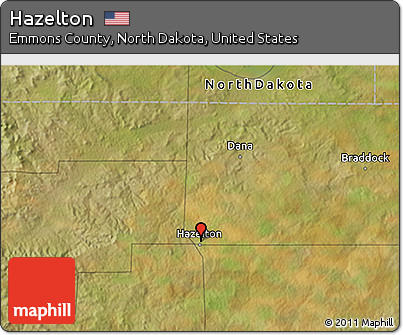 Satellite 3D Map of Hazelton