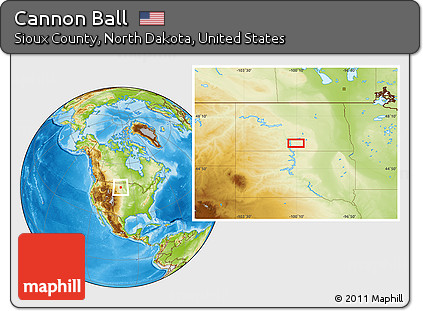 Physical Location Map of Cannon Ball