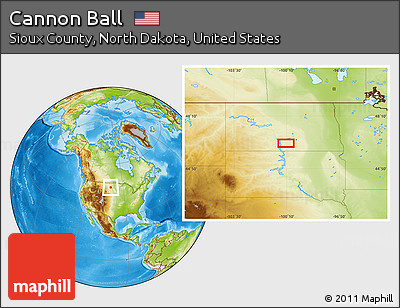 Physical Location Map of Cannon Ball