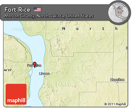 Physical Map of Fort Rice