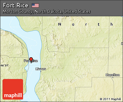 Physical Map of Fort Rice