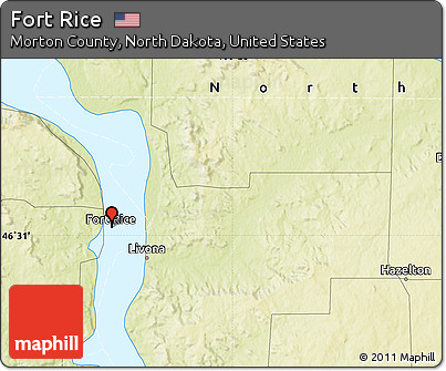 Physical Map of Fort Rice