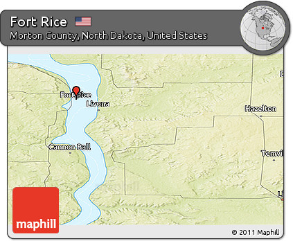 Physical Panoramic Map of Fort Rice