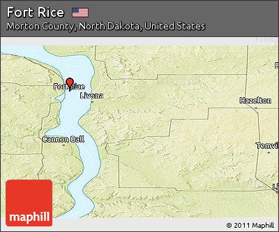 Physical Panoramic Map of Fort Rice