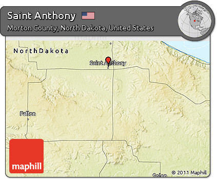Physical 3D Map of Saint Anthony