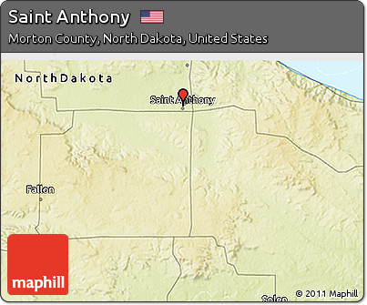 Physical 3D Map of Saint Anthony