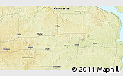 Physical 3D Map of the area around 46° 26' 14" N, 101° 4' 29" W