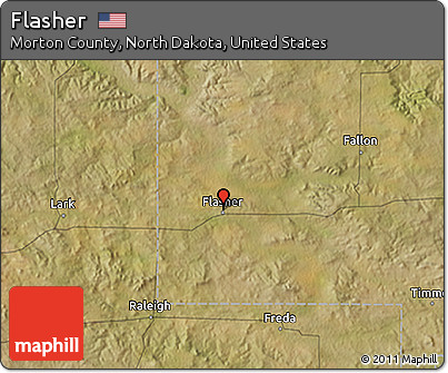 Satellite 3D Map of Flasher