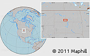 Gray Location Map of Timmer, hill shading
