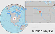 Gray Location Map of Fallon