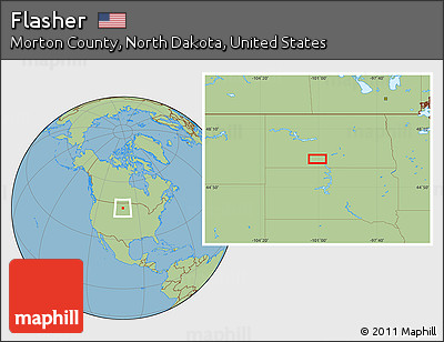 Savanna Style Location Map of Flasher