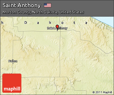 Physical Map of Saint Anthony