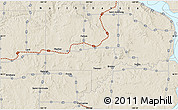 Shaded Relief Map of Fallon
