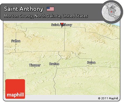Physical Panoramic Map of Saint Anthony