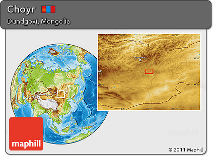Physical Location Map of Choyr