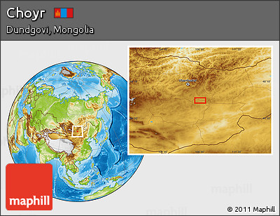 Physical Location Map of Choyr