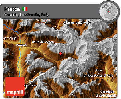 Physical 3D Map of Piatta