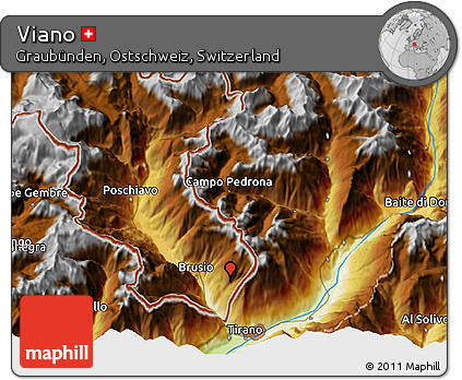 Physical 3D Map of Viano