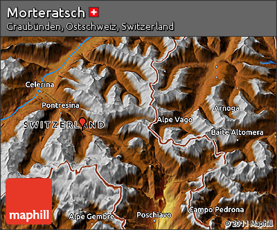 Physical 3D Map of Morteratsch