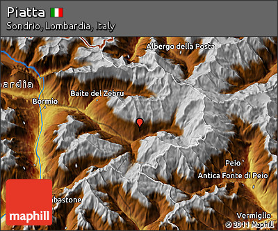 Physical 3D Map of Piatta
