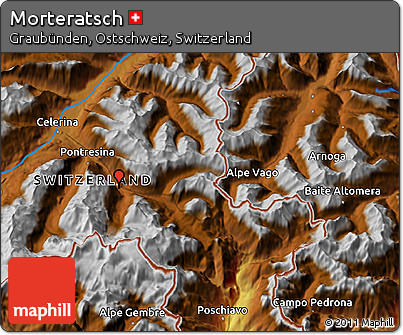 Physical 3D Map of Morteratsch