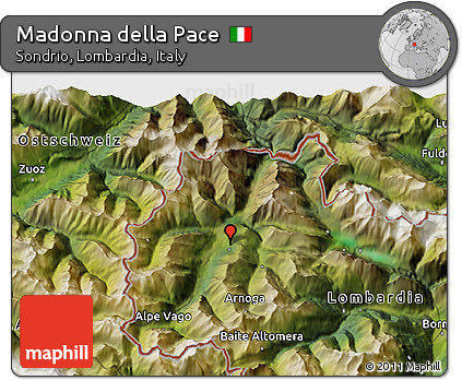 Satellite 3D Map of Madonna Della Pace