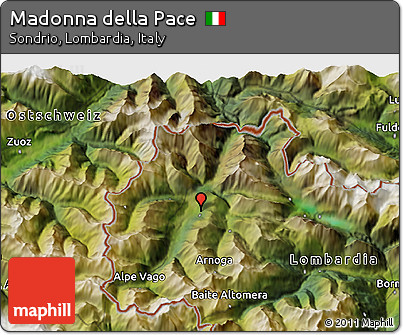 Satellite 3D Map of Madonna Della Pace