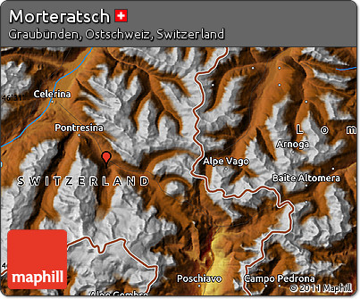 Physical Map of Morteratsch
