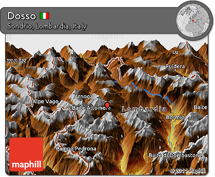 Physical Panoramic Map of Dosso