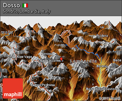 Physical Panoramic Map of Dosso