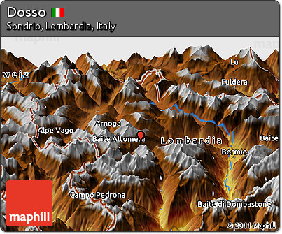 Physical Panoramic Map of Dosso
