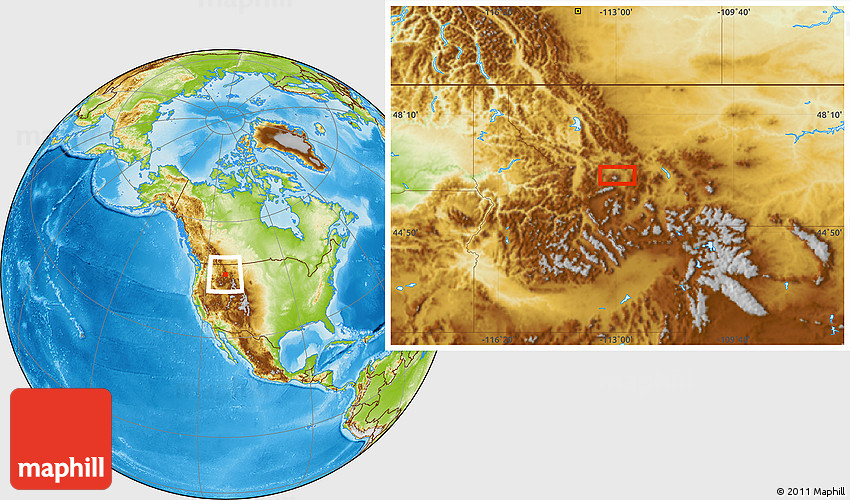 Physical Location Map of Tungsten