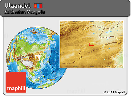 Physical Location Map of Ulaandel