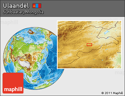 Physical Location Map of Ulaandel